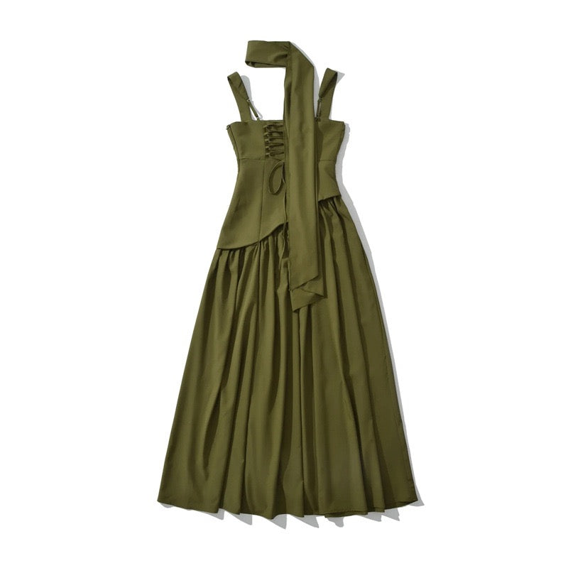 Olive Eclipse Maxi Dress
