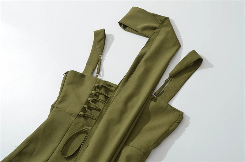 Olive Eclipse Maxi Dress