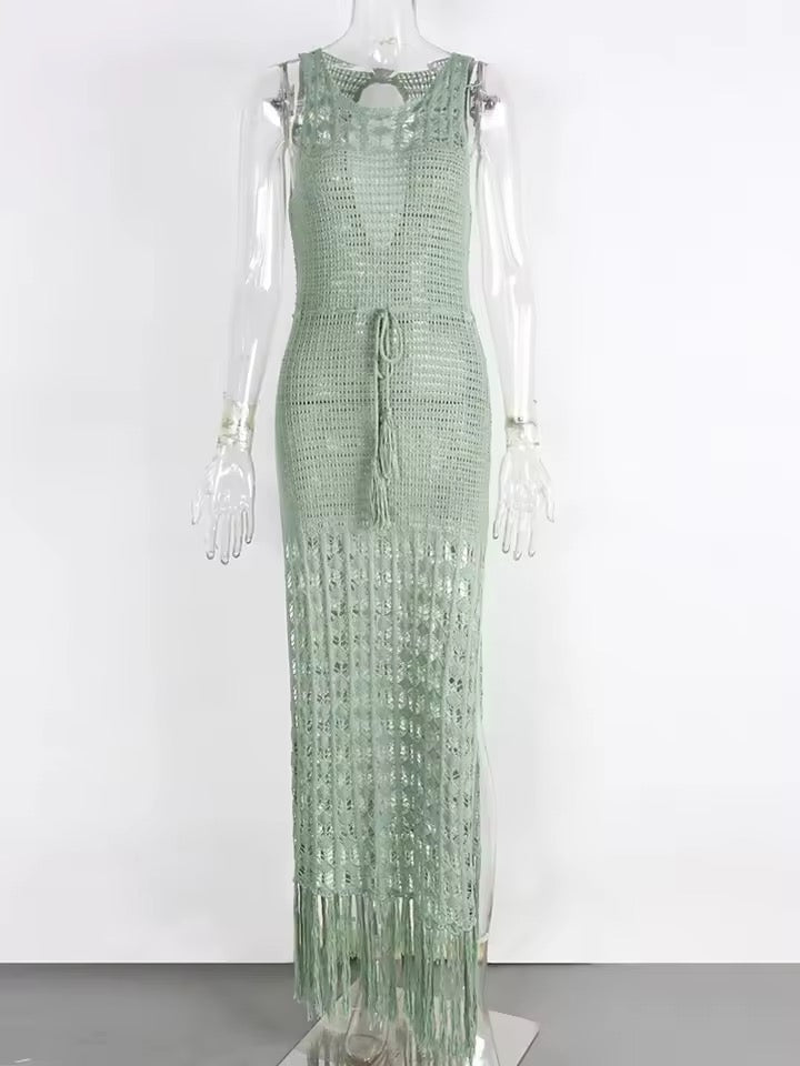 Coastal Siren Crochet Dress