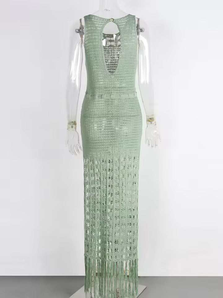 Coastal Siren Crochet Dress
