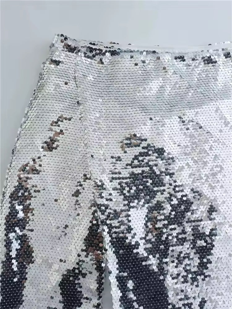 Silver Sin Sequin Skirt
