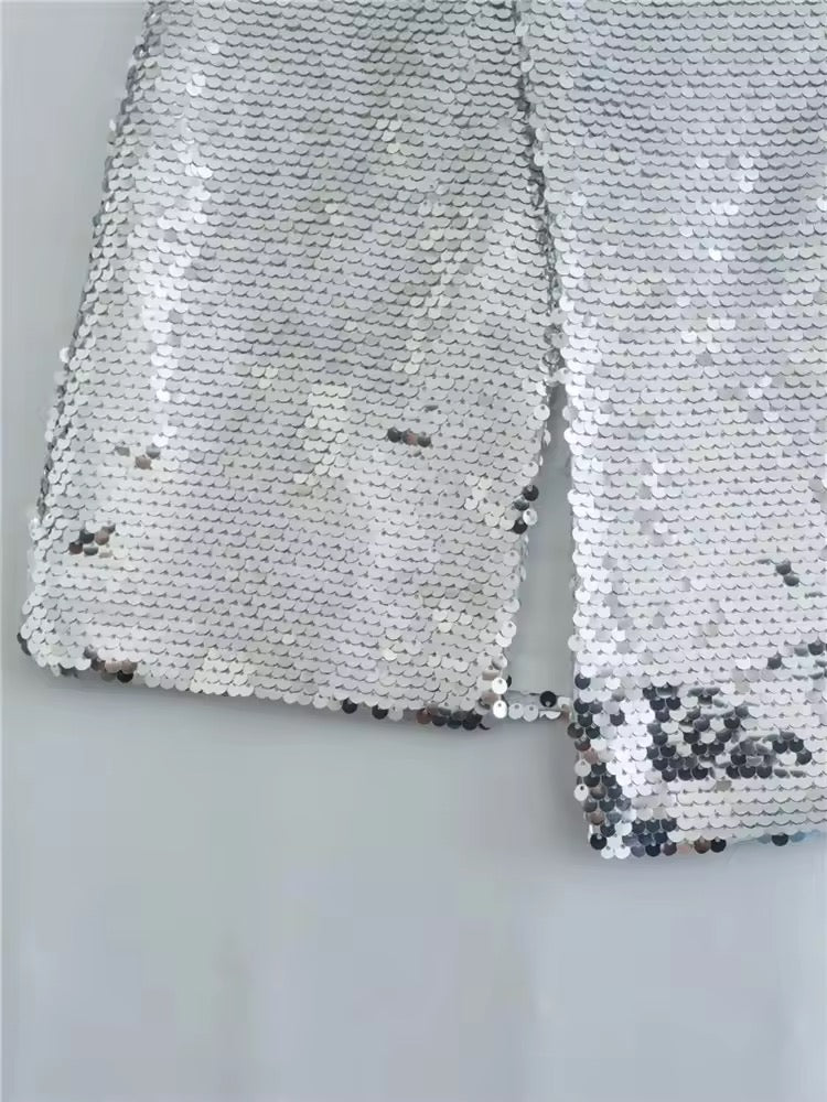 Silver Sin Sequin Skirt