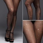 Noir Rhinestone Stockings