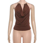 Élitaire Drape Halter Top