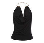 Noir Drape Halter Top