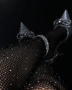 Noir Rhinestone Stockings