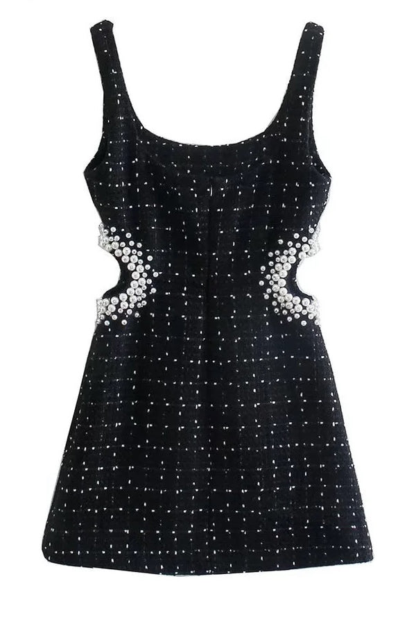 Sassy Pearl Tweed Dress