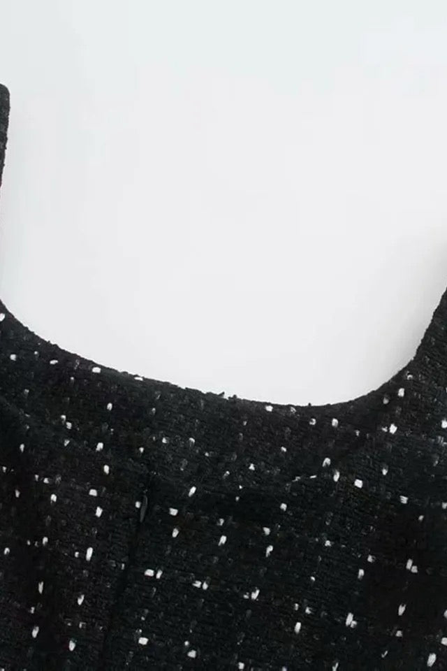 Sassy Pearl Tweed Dress