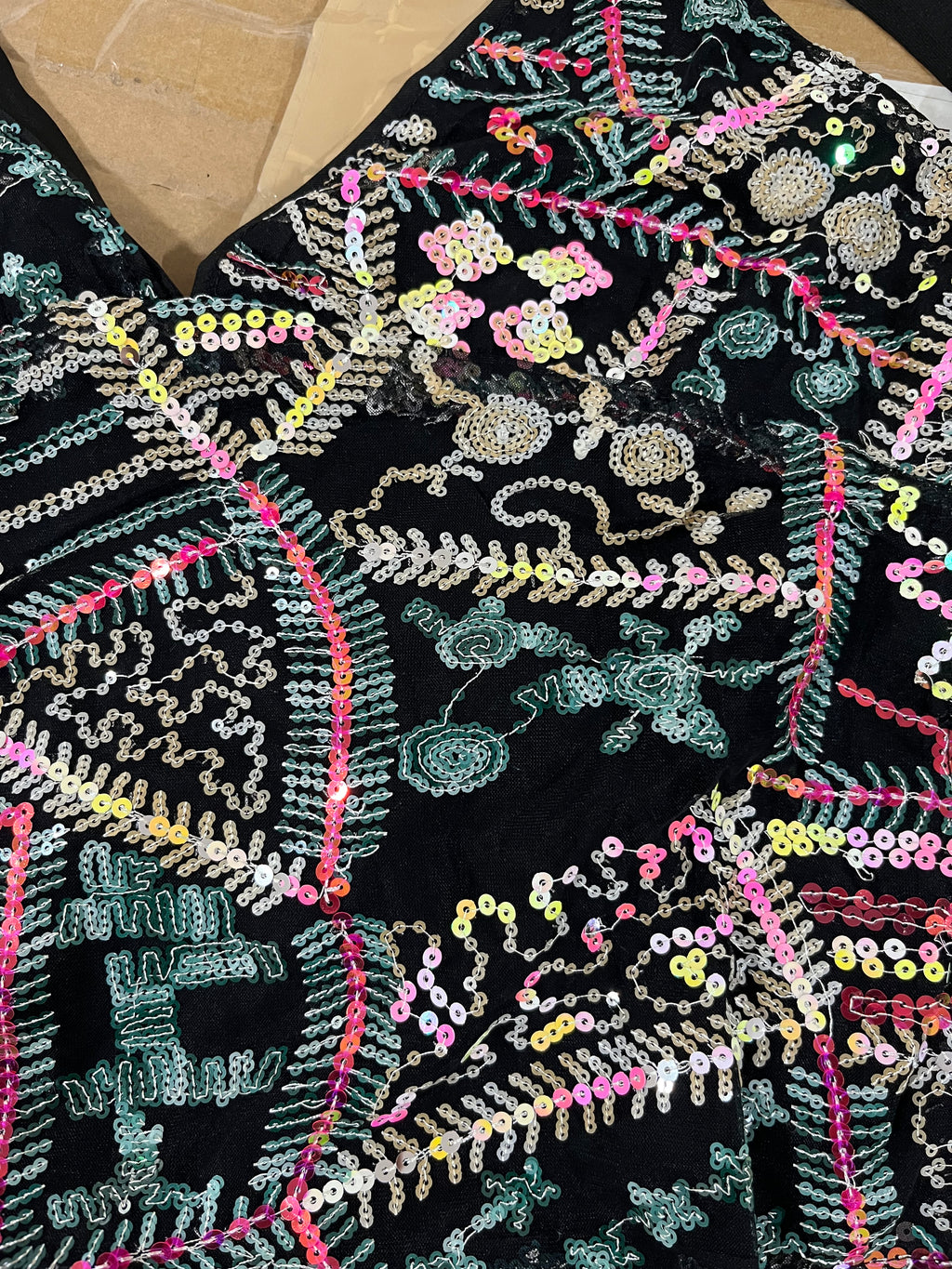 Midnight Mosaic Beaded Top