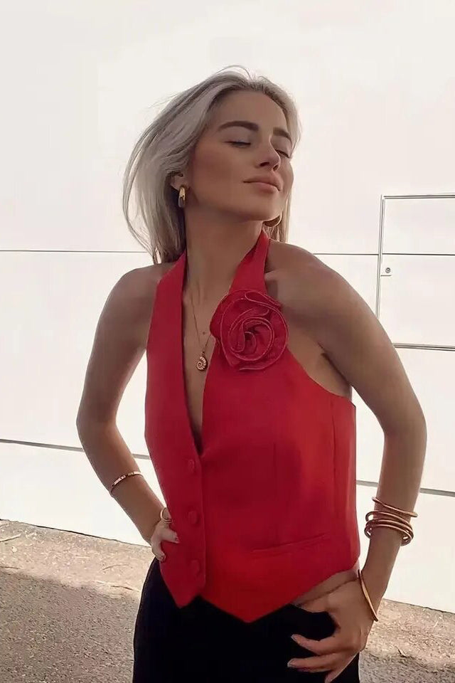 Rose Halter Top