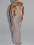 Celestial Glow Draped Dress