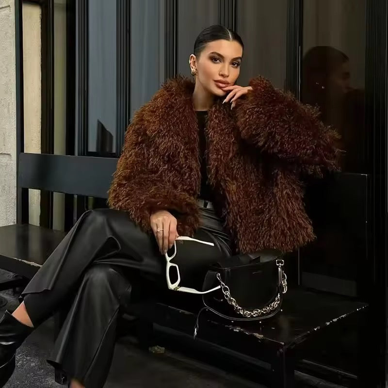 Mocha Luxe Fur Jacket