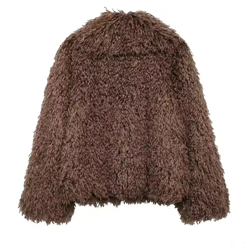 Mocha Luxe Fur Jacket