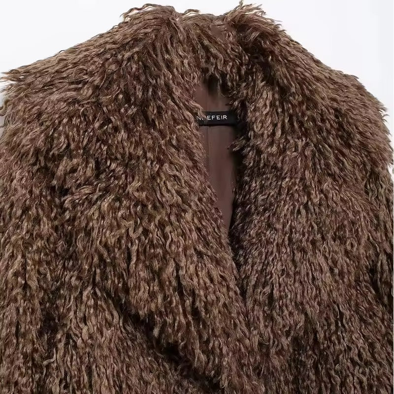 Mocha Luxe Fur Jacket