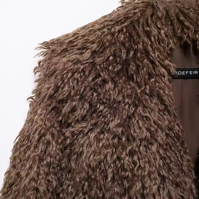 Mocha Luxe Fur Jacket