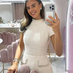 Ivory Pearl Tweed Dress