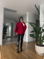 Élise Black Belted Cape