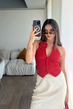 Rose Halter Top