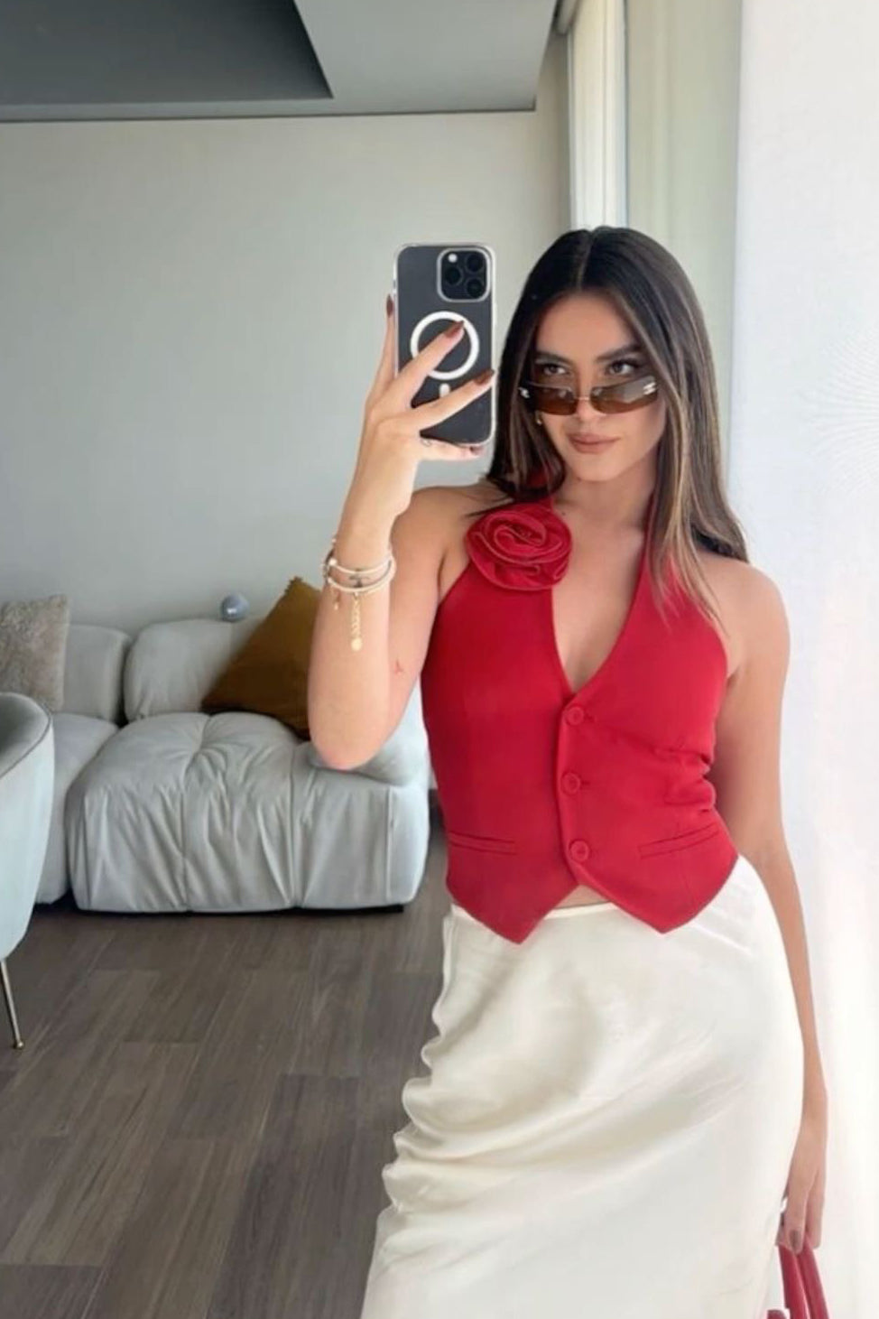 Rose Halter Top
