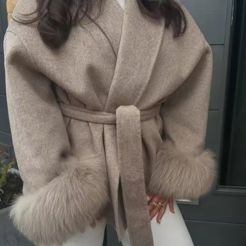 The Vienna Plush-Cuff Coat