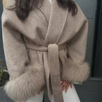 The Vienna Plush-Cuff Coat