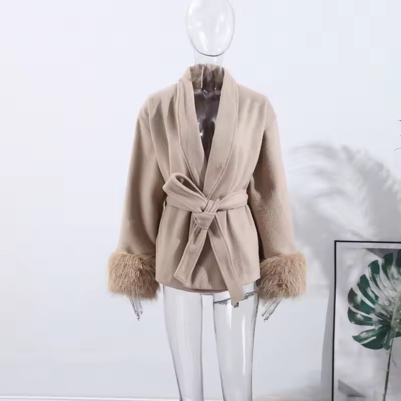 The Vienna Plush-Cuff Coat
