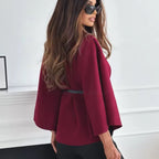 Crimson Cloak Cape Top