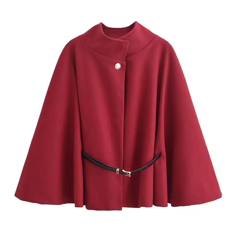 Crimson Cloak Cape Top