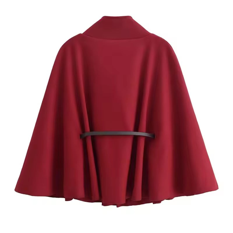 Crimson Cloak Cape Top