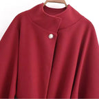 Élise Black Belted Cape