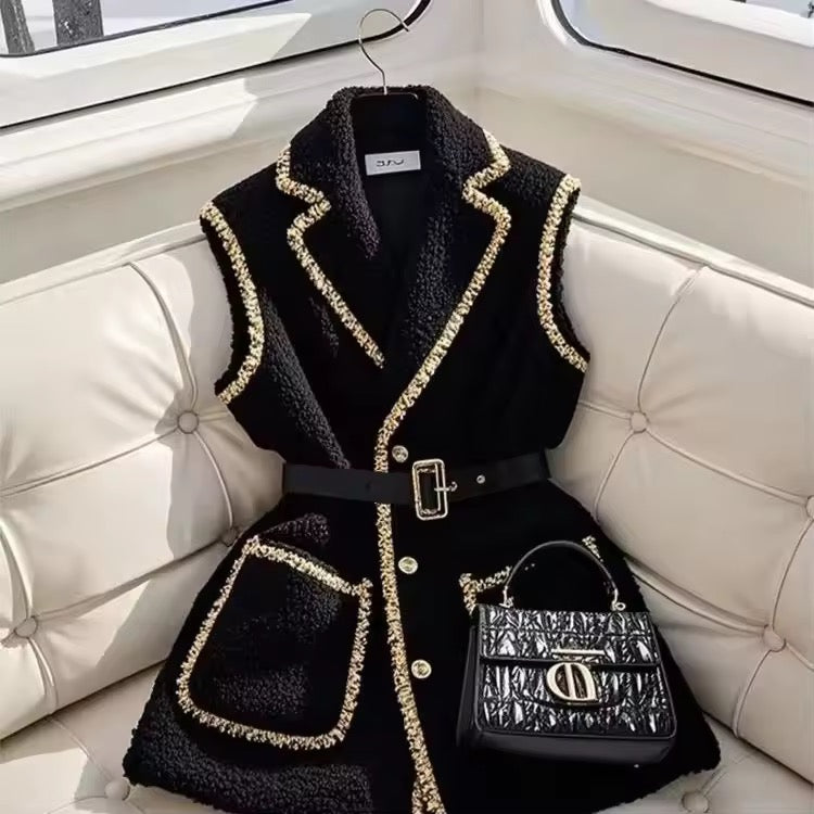 Midnight Royale Pearl-Trim Blazer