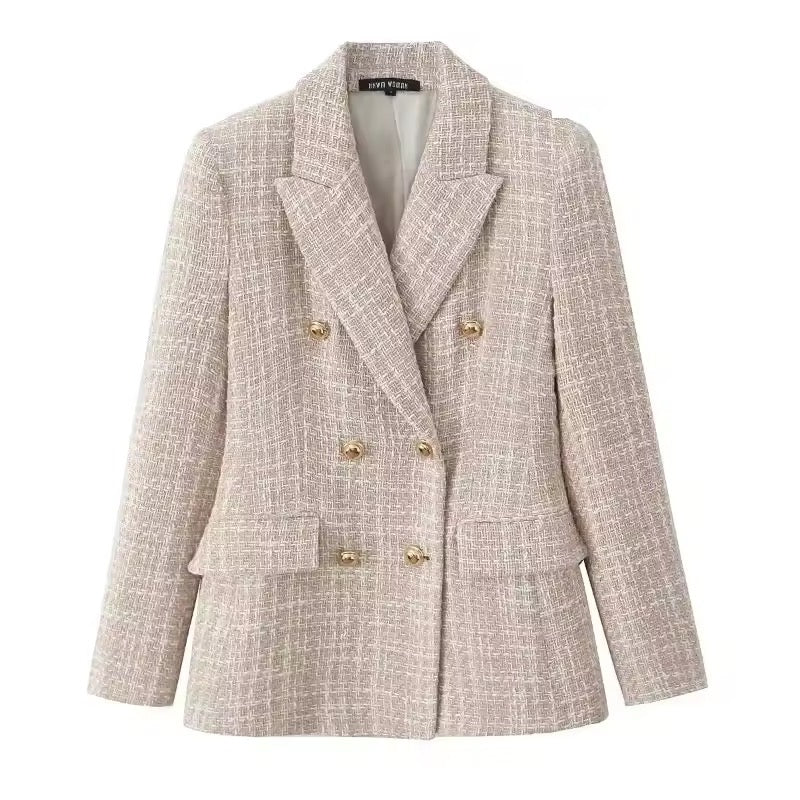 Ivory Tweed Power Blazer