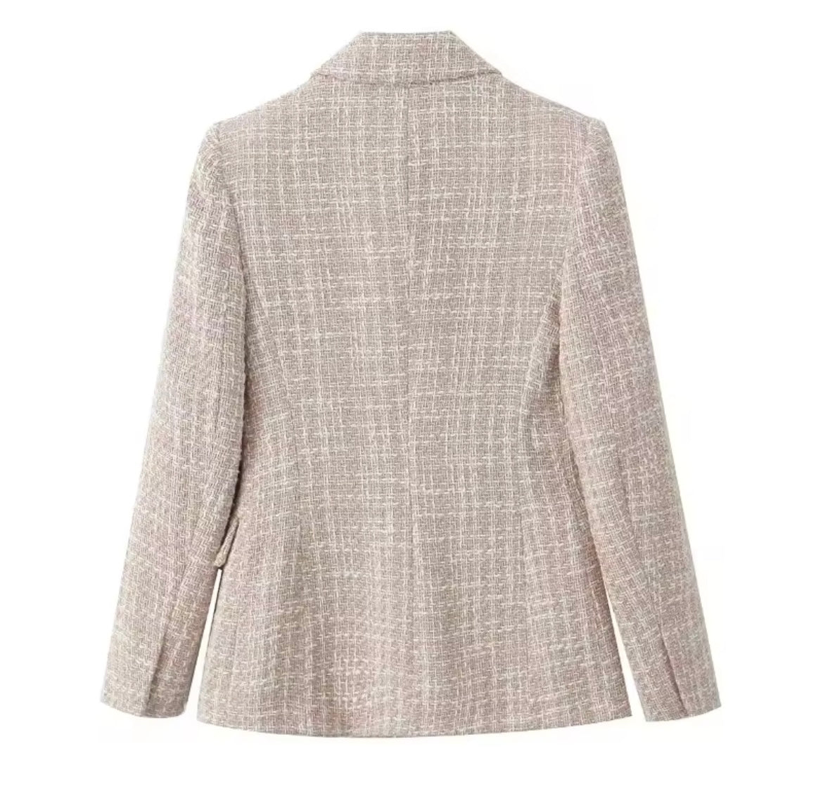 Ivory Tweed Power Blazer