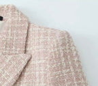 Ivory Tweed Power Blazer