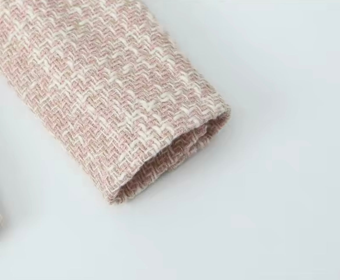 Ivory Tweed Power Blazer