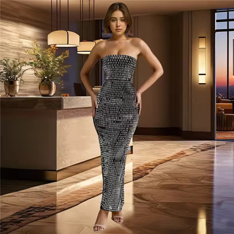 Noir Lumière Luxe Dress