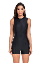 Noir Sculpt Zip Swimsuit