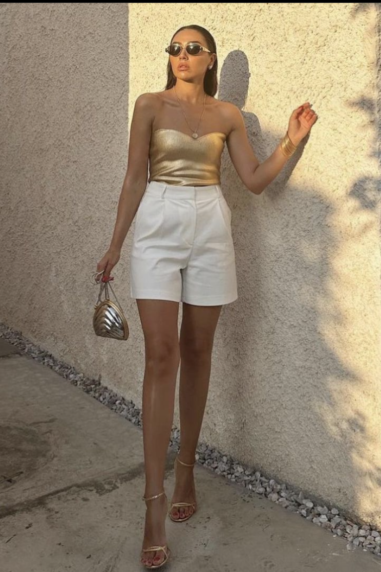 Gilded Goddess Gold Top
