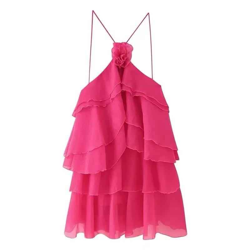 Fuchsia Reverie Ruffle Dress