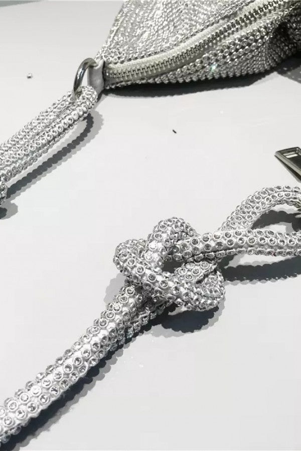 Luxe Silver Rhinestone Bag
