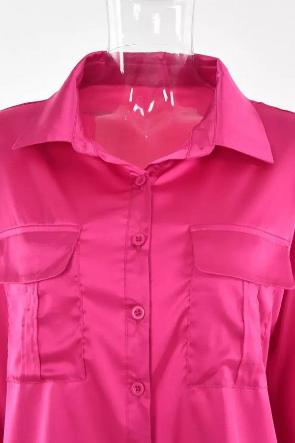 Button Up Satin Co-ords