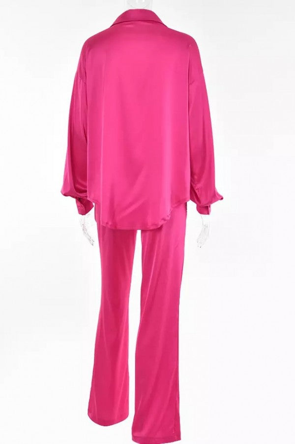 Button Up Satin Co-ords