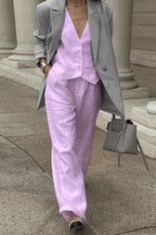 Girl Boss Linen Co-ords Pink