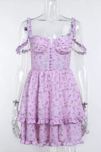 Lavender Floral Printed Dress