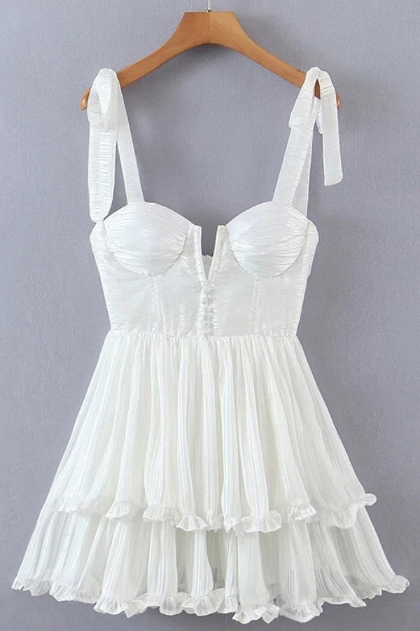 Pearl White Bustier Dress