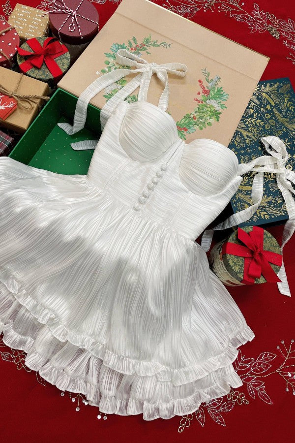 Pearl White Bustier Dress