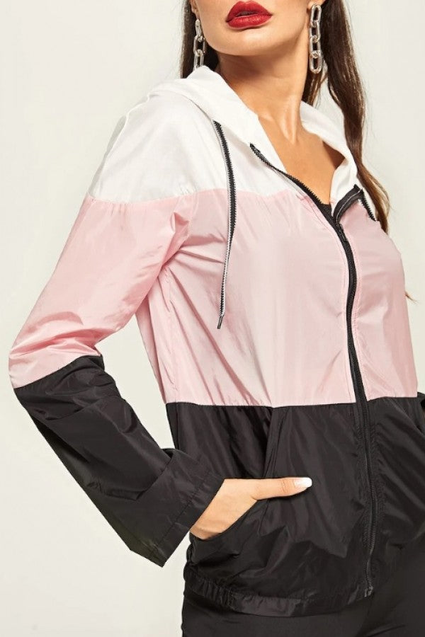 Color Block Bomber Jacket
