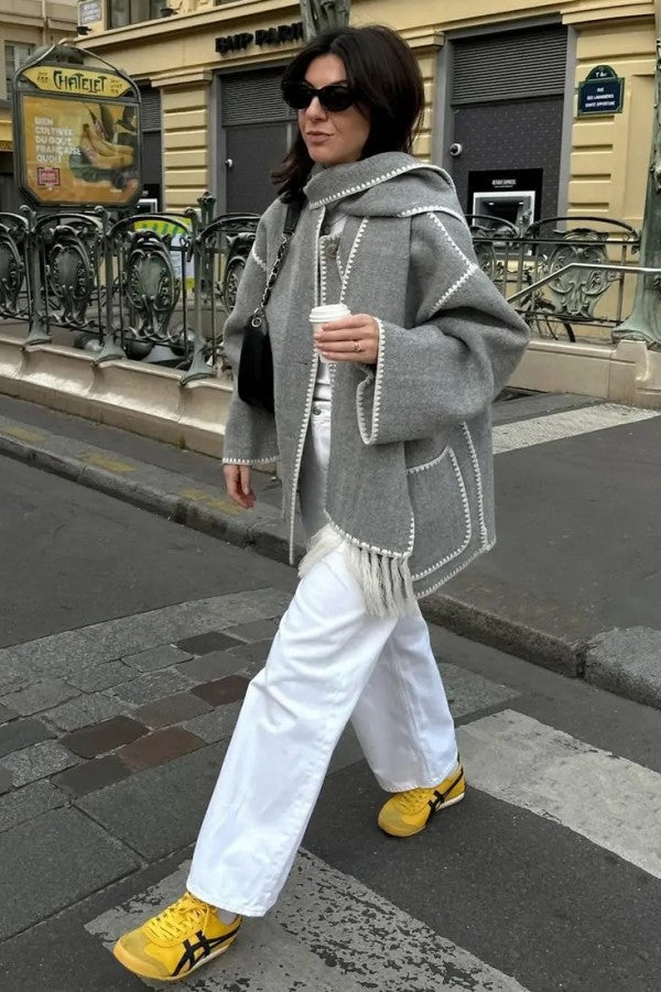 Plush Coat & Scarf Set