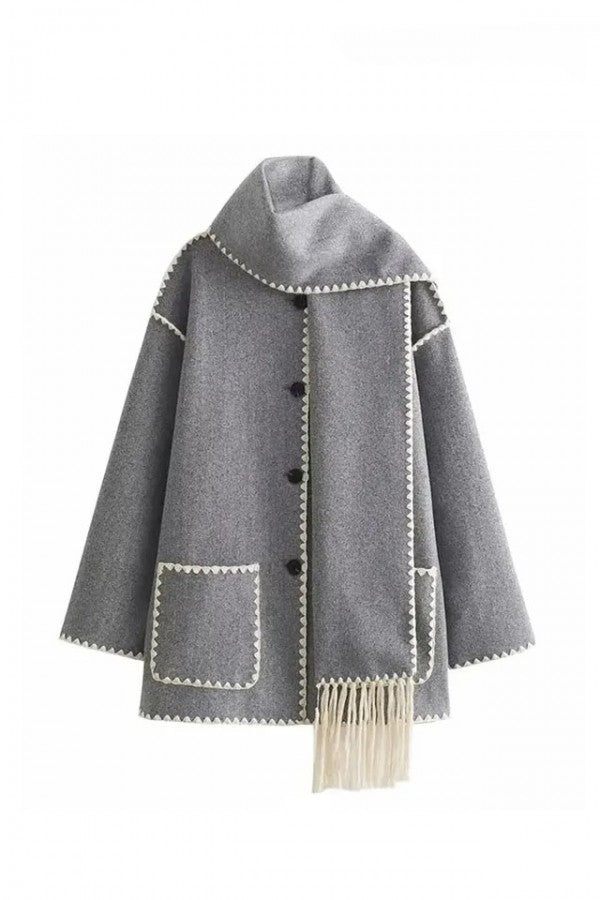 Plush Coat & Scarf Set