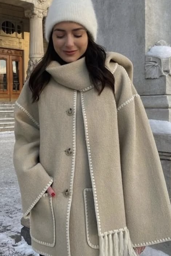 Plush Coat & Scarf Set